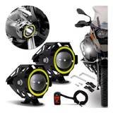 Par Farol Milha Led Moto Auxiliar Neblina Angel Eye U7 15w