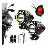 Par Farol Milha Moto Angel Eye U7 Led Auxiliar 30w Neblina