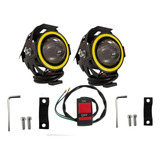 Par Farol Milha Moto Aux Neblina Led U7 Xenon 12v Universal