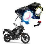 Par Farol Milha Moto Cb500x 2022 Angel Eye U7 Mini