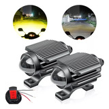 Par Farol Milha Moto Led Auxiliar Neblina Lampada Farol 70w