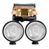 Par Farol Milha Preto Redondo Universal Adaptação 136mm