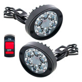 Par Farol Milha Ultra Led U7 U5 6500k Olhos De Anjo Azul