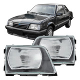 Par Farol Principal Monza 1988 1989 1990 Lente Vidro Cromado