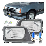Par Farol Principal Monza 88 89 90 Lente Em Vidro Lampadas