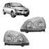 Par Farol Renault Clio 2003 Á 2012 Máscara Cinza Foco Duplo