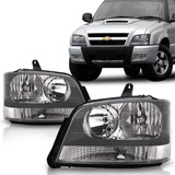 Par Farol S10 Blazer 01 2002 2003 2004 A 2011 Máscara Cinza