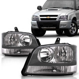 Par Farol S10 Blazer 01 2002 2003 2004 A 2011 Máscara Cinza
