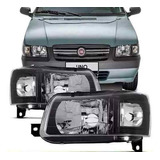 Par Farol Uno Fiorino Fire 05 06 07 08 09 A 13 Mascara Negra