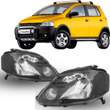 Par Farol Vw Crossfox 2005 2006 2007 2008 2009 Mascara Negra