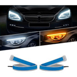 Par Fita Led Dual Color Drl Universal Farol Dianteiro 60cm