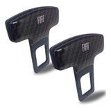 Par Fivela Fecho Anti Beep Cinto Segurança Plug Carbono Fiat