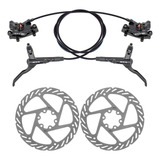 Par Freio Disco Hidráulico Gta Tipo Shimano 4 Pistões 160mm