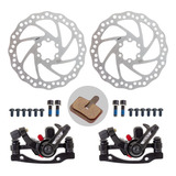 Par Freio Disco Mecânico Bike Bicicleta Pinças E Rotor 160mm