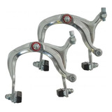 Par Freio Ferradura Side Pull Alumínio Prata 72 92mm Pa Bike