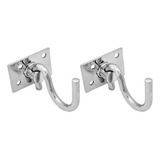 Par Gancho Armador Rede Em Aço Inox 304 Parafusar P 450kg