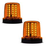 Par Giroflex Luz Emergência Sinalizador 54 Leds 12 24v Âmbar