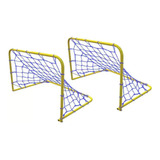 Par Gol Futebol Praia Campo Mini Traves Redes 55x78x54cm