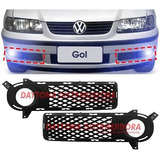 Par Grade Farol Milha Gol G3 2000 2001 02 03 04 Com Suporte