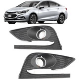 Par Grade Moldura Farol Milha Cruze 2017 2018 19 Aro Cromado