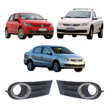 Par Grade Moldura Milha Aro Cromado Gol G5 2009 2010 2011 12