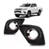 Par Grade Moldura Milha Hilux Pickup 16 17 18 Furo Aro Preto