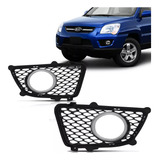 Par Grade Tela Moldura Milha Sportage 2009 2010 11 Com Furo