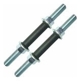 Par Halter Barra Roscada 40cm Maciça Rosca 1 Musculação