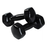 Par Halter Peso Sextavado 1 Kg Emborrachado Treino Academia