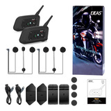 Par Intercomunicador Capacete Ejeas V6 Pro Conecta 6 Motos