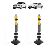 Par Kit Amortecedor Traseiro Batente Coifa Com Coxim Bmw X1