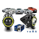 Par Kit Farol Milha Carro Led U7 Angel Eyes Xenon Nevoeiro