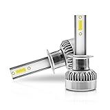 Par Lâmpada Farol Milha Mini Super Led Cob 6000 Lúmens H7 