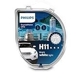 Par Lâmpada H11 Super Branca Philips Crystal Vision Ultra