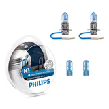 Par Lâmpada H3 Philips Crystalvision Ultra Efeito Xenon