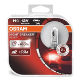 Par Lâmpada H4 Osram Night Breaker Silver Original 100 luz
