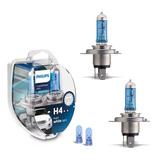 Par Lâmpada H4 Philips Crystalvision Ultra 12v 60 55w 4100k