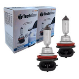 Par Lampada Halogena 12v Techone 4300k H8 35w