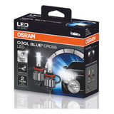 Par Lâmpada Osram Led Cool Blue Cross H8 H11 H16 6000k Branc
