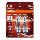 Par Lâmpada Osram Night Breaker Laser H4 150 luz 60 55w 12v