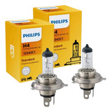 Par Lâmpadas Farol Baixo E Alto H4 Philips Halogena 12v