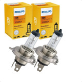 Par Lâmpadas Farol Baixo E Alto H4 Philips Halogena 12v