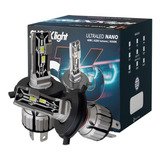 Par Lâmpadas Farol Ultra Led S16 Shocklight 8 400 Lumens H4