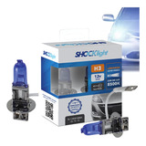 Par Lâmpadas H3 Super Branca 8500k 12v 55w Efeito Xênon