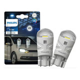 Par Lampadas Philips Led Ultinon T10 W5w Pingo Luz Branca