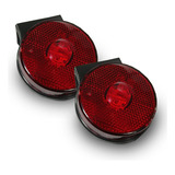 Par Lanterna Carreta Tipo Randon Led Bivolt 65mm Suporte Vm