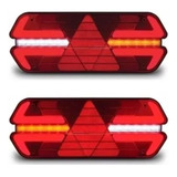 Par Lanterna Carreta Triplo X 24v Led Universal Pradolux