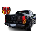 Par Lanterna Full Led Pisca Dinâmico Ranger 2013 À 2023 Fumê