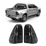 Par Lanterna Fume Led Hilux Traseira 2016 A 2022