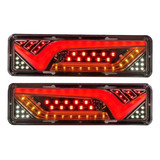 Par Lanterna Led Caminhão Traseira Seta Sequêncial 30 Cm Klx